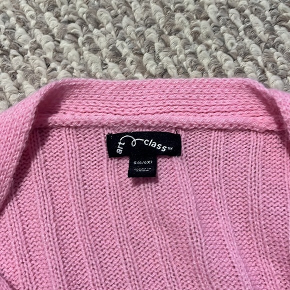 cropped hot pink sweater - Picture 3 of 4